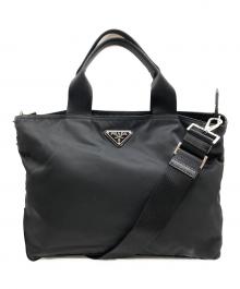 PRADA（プラダ）の古着「ナイロン2WAYバッグ」｜ブラック