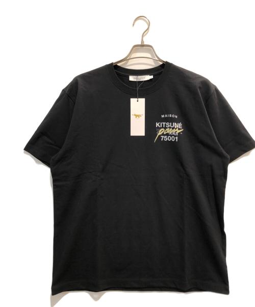 maison kitsune（メゾンキツネ）MAISON KITSUNE (メゾンキツネ) NEW JP EXCLUSIVE FOX TEE ブラック サイズ:XL 未使用品の古着・服飾アイテム