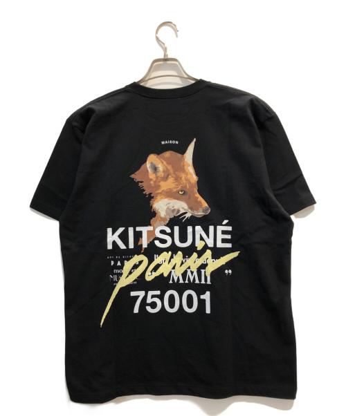 maison kitsune（メゾンキツネ）MAISON KITSUNE (メゾンキツネ) NEW JP EXCLUSIVE FOX TEE ブラック サイズ:XL 未使用品の古着・服飾アイテム