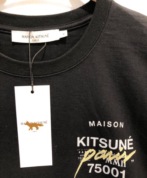 maison kitsune（メゾンキツネ）MAISON KITSUNE (メゾンキツネ) NEW JP EXCLUSIVE FOX TEE ブラック サイズ:XL 未使用品の古着・服飾アイテム