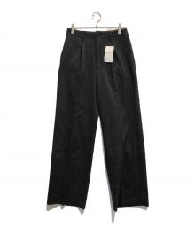 Spick and Span（スピックアンドスパン）の古着「ハイブリッドダブルクロスワンタックパンツ」｜グレー