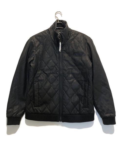 G-STAR RAW（ジースターロゥ）G-STAR RAW (ジースターロゥ) PUレザーキルティングハイネックブルゾン ブラック サイズ:Mの古着・服飾アイテム