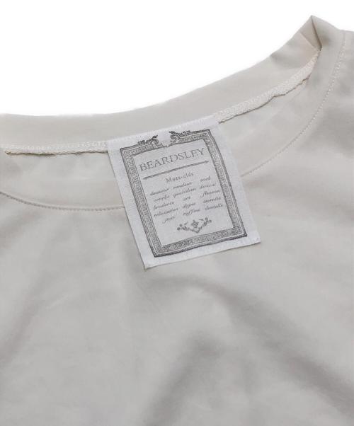 BEARDSLEY（ビアズリー）BEARDSLEY (ビアズリー) フリルカフス後ろドレープTブラウス ホワイト サイズ:Freeの古着・服飾アイテム