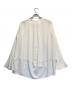 BEARDSLEY (ビアズリー) フリルカフス後ろドレープTブラウス ホワイト サイズ:Free：6000円