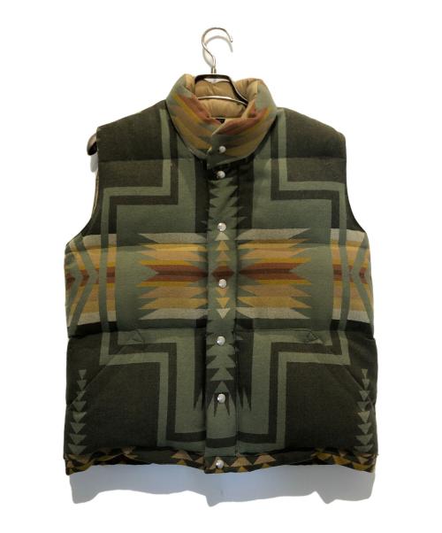Crescent Down Works（クレセントダウンワークス）Crescent Down Works (クレセントダウンワークス) ネイティブ柄ダウンベスト サイズ:Sの古着・服飾アイテム