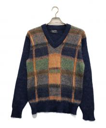 PURITAN（ピューリタン）の古着「Vネックニット」｜ブルー