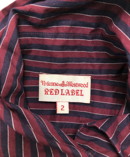 Vivienne Westwood RED LABEL（ヴィヴィアンウエストウッドレッドレーベル）Vivienne Westwood RED LABEL (ヴィヴィアンウエストウッドレッドレーベル) リボン付き長袖シャツ レッド サイズ:2の古着・服飾アイテム