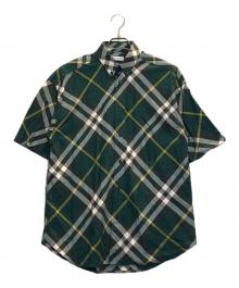 BURBERRY（バーバリー）の古着「ボタンダウンチェックシャツ」｜グリーン