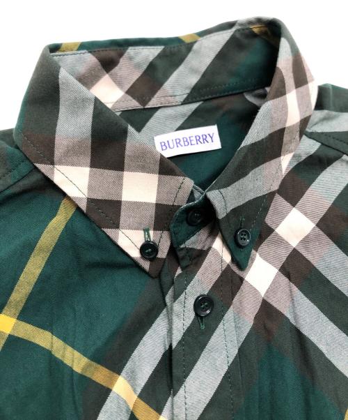 BURBERRY（バーバリー）BURBERRY (バーバリー) ボタンダウンチェックシャツ グリーン サイズ:Sの古着・服飾アイテム