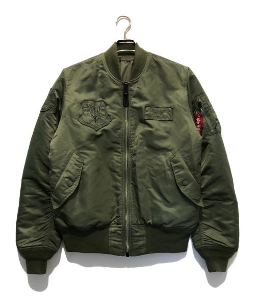 ALPHA（アルファ）ALPHA (アルファ) MA-1ジャケット カーキ サイズ:Lの古着・服飾アイテム