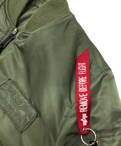 ALPHA（アルファ）ALPHA (アルファ) MA-1ジャケット カーキ サイズ:Lの古着・服飾アイテム