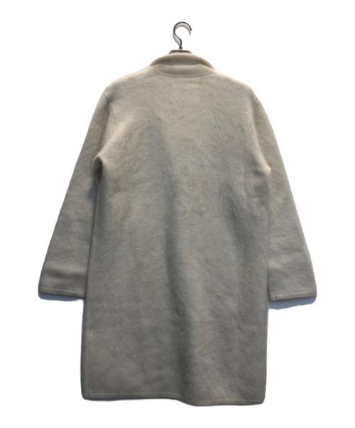 avec deuxclefs（アヴェクデュクレ）avec deuxclefs (アヴェクデュクレ) ファーカシミアニットコート ホワイト サイズ:M 未使用品の古着・服飾アイテム