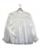 BEARDSLEYビアズリー）の古着「立体タックブラウス」｜ホワイト