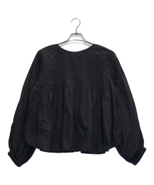 BEARDSLEY（ビアズリー）BEARDSLEY (ビアズリー) ハンドスモッキングブラウス ブラック サイズ:Free 未使用品の古着・服飾アイテム