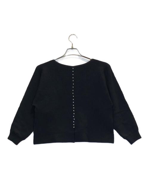 BEARDSLEY（ビアズリー）BEARDSLEY (ビアズリー) 後ろパールニット ブラック サイズ:Freeの古着・服飾アイテム