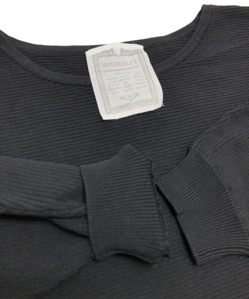 BEARDSLEY（ビアズリー）BEARDSLEY (ビアズリー) 後ろパールニット ブラック サイズ:Freeの古着・服飾アイテム