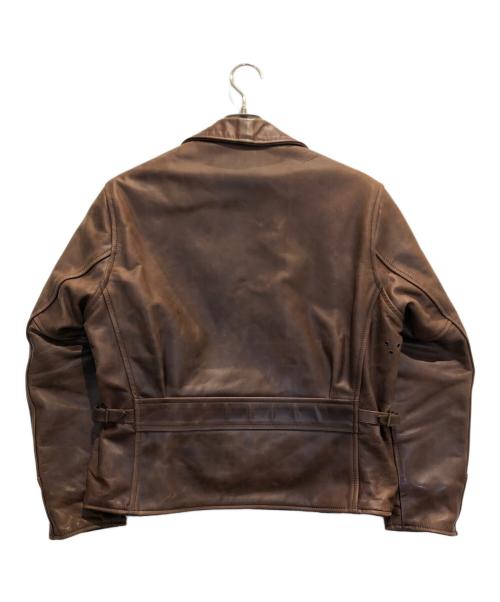 Aero LEATHER（エアロレザー）Aero LEATHER (エアロレザー) ハーフベルテッドジャケット ブラウン サイズ:36の古着・服飾アイテム