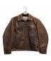 Aero LEATHER（エアロレザー）の古着「ハーフベルテッドジャケット」｜ブラウン