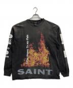 SAINT MICHAELセントマイケル）の古着「PTP / LS TEE」｜グレー