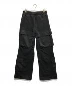 entire studiosエンタイアスタジオ）の古着「UTILITY CARGO SWEAT PANTS」｜ブラック