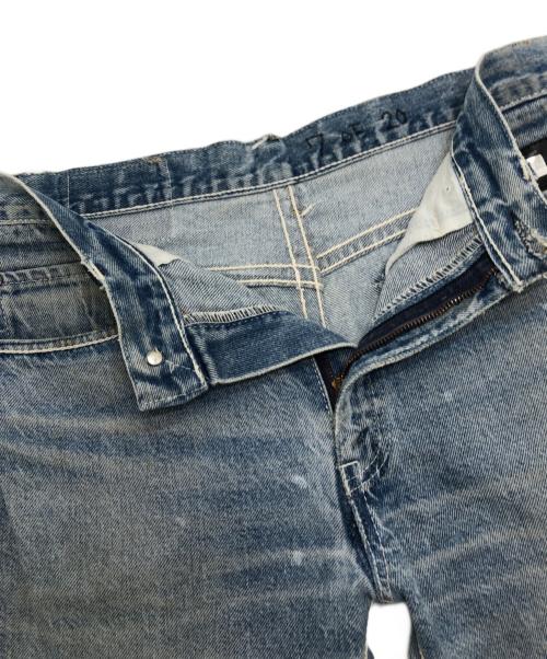 BACK BONE（バックボーン）BACK BONE (バックボーン) レザーリメイクデニムパンツ インディゴ サイズ:W32 L34の古着・服飾アイテム