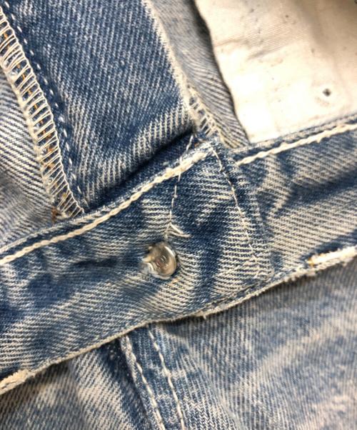 BACK BONE（バックボーン）BACK BONE (バックボーン) レザーリメイクデニムパンツ インディゴ サイズ:W32 L34の古着・服飾アイテム