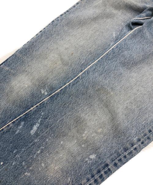 BACK BONE（バックボーン）BACK BONE (バックボーン) レザーリメイクデニムパンツ インディゴ サイズ:W32 L34の古着・服飾アイテム