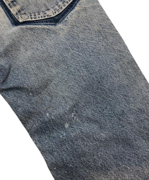BACK BONE（バックボーン）BACK BONE (バックボーン) レザーリメイクデニムパンツ インディゴ サイズ:W32 L34の古着・服飾アイテム