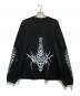 WE11DONE（ウェルダン）の古着「BLACK SPINE SKULL PRINT LONG SLEEVED T-SHIRT」｜ブラック