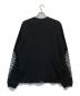 WE11DONE (ウェルダン) BLACK SPINE SKULL PRINT LONG SLEEVED T-SHIRT ブラック サイズ:L 未使用品：8000円
