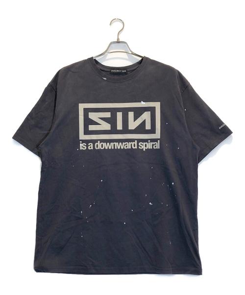 PROJECT G/R（プロジェクト ジーアール）PROJECT G/R (プロジェクト ジーアール) SIN WASHED T-SHIRT ブラック サイズ:サイズタグなしの古着・服飾アイテム