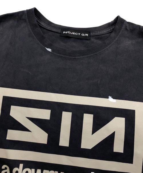 PROJECT G/R（プロジェクト ジーアール）PROJECT G/R (プロジェクト ジーアール) SIN WASHED T-SHIRT ブラック サイズ:サイズタグなしの古着・服飾アイテム