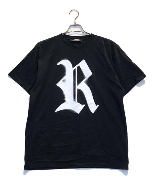 RAF SIMONS（ラフシモンズ）RAF SIMONS (ラフシモンズ) ビッグフィットRロゴTシャツ ブラック サイズ:Lの古着・服飾アイテム