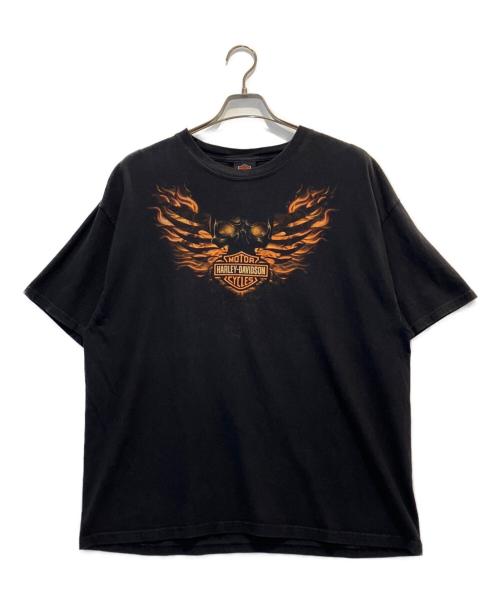 HARLEY-DAVIDSON（ハーレーダビッドソン）HARLEY-DAVIDSON (ハーレーダビッドソン) 両面プリントTシャツ ブラック サイズ:XLの古着・服飾アイテム
