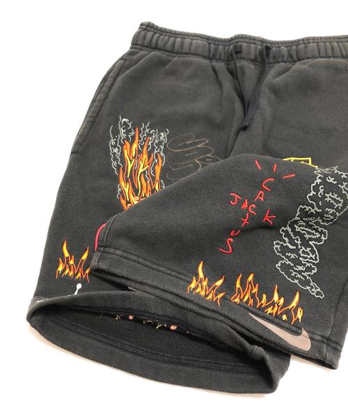 NIKE（ナイキ）NIKE (ナイキ) CACTUS JACK (カクタス・ジャック) 刺繍ハーフパンツ ブラック サイズ:XSの古着・服飾アイテム