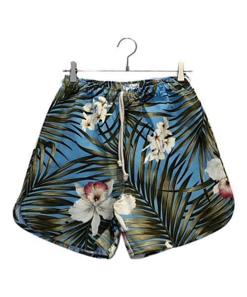 Jungle Gurl（ジャングルガール）Jungle Gurl (ジャングルガール) 総柄ハーフパンツ ブルー サイズ:Sの古着・服飾アイテム