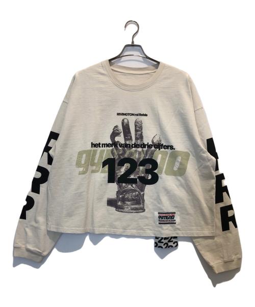 RRR123（リヴィントンロイレビス）RRR123 (リヴィントンロイレビス) OUR HAND L/S TEE ベージュ サイズ:表記なしの古着・服飾アイテム