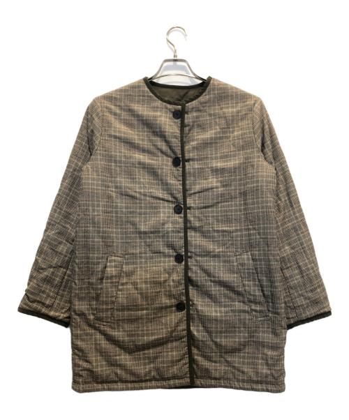 J.PRESS（ジェイプレス）J.PRESS (ジェイプレス) 【リバーシブル】キルテッド ロング丈 コート グリーン サイズ:9の古着・服飾アイテム