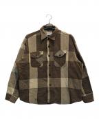 C.P.O.by CAMPUSシーピーオーバイキャンパス）の古着「ヘビーネルシャツ」｜ブラウン