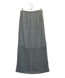 SALON adam et rope'（サロンアダムエロペ）の古着「レーススカート」｜グリーン