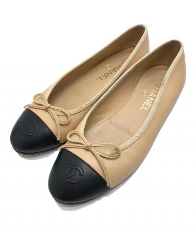 中古・古着通販】CHANEL (シャネル) バイカラー バレエシューズ