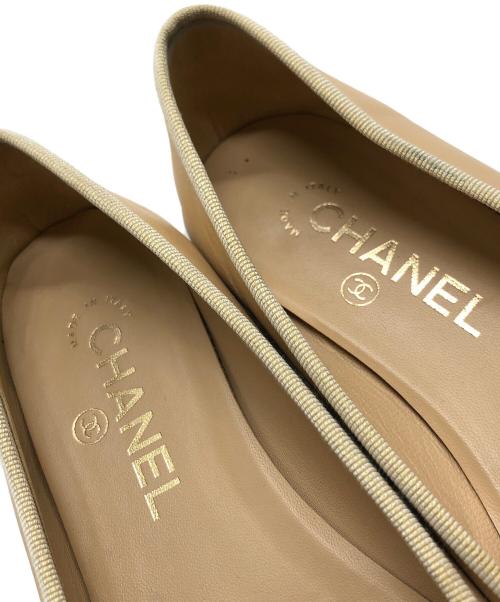 CHANEL（シャネル）CHANEL (シャネル) バイカラー バレエシューズ ベージュ サイズ:371/2の古着・服飾アイテム