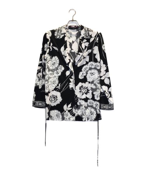 LEONARD FASHION（レオナールファッション）LEONARD FASHION (レオナールファッション) 花柄ジャケット ブラック サイズ:Lの古着・服飾アイテム