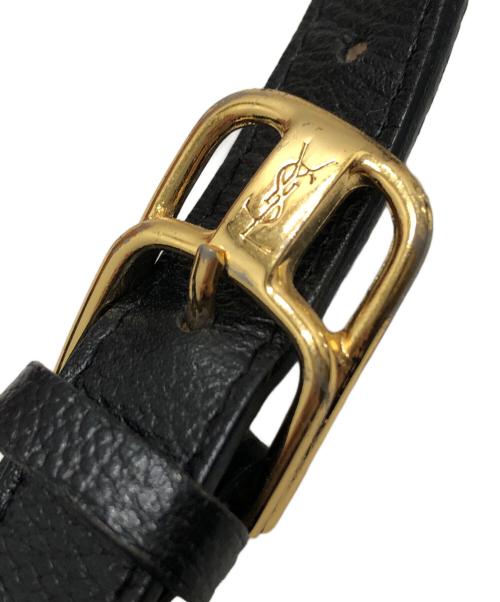Yves Saint Laurent（イヴサンローラン）Yves Saint Laurent (イヴサンローラン) BIGロゴショルダーバッグ ブラックの古着・服飾アイテム