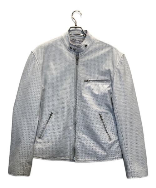 HORN WORKS（ホーンワークス）HORN WORKS (ホーンワークス) レザージャケット ホワイト サイズ:4Lの古着・服飾アイテム