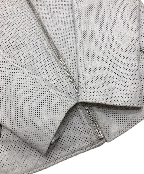 HORN WORKS（ホーンワークス）HORN WORKS (ホーンワークス) レザージャケット ホワイト サイズ:4Lの古着・服飾アイテム