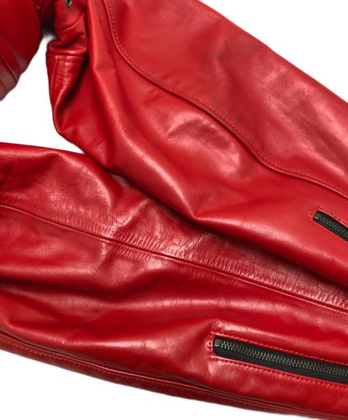 Liugoo Leathers（リューグーレザーズ）Liugoo Leathers (リューグーレザーズ) レザージャケット レッド サイズ:3Lの古着・服飾アイテム