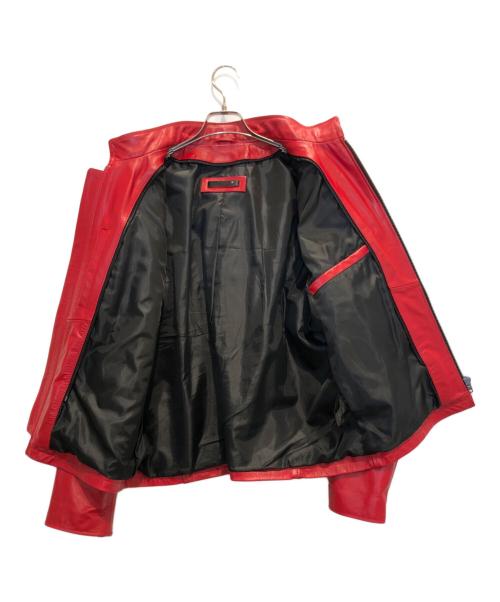 Liugoo Leathers（リューグーレザーズ）Liugoo Leathers (リューグーレザーズ) レザージャケット レッド サイズ:3Lの古着・服飾アイテム