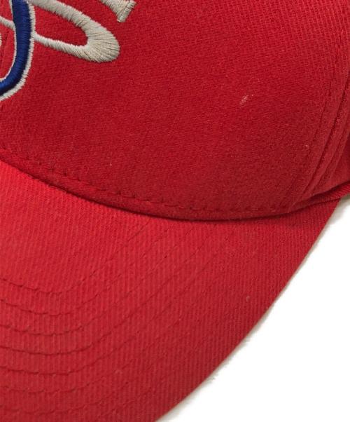 stussy（ステューシー）stussy (ステューシー) 90sロゴ刺繍キャップ レッド サイズ:L-XLの古着・服飾アイテム