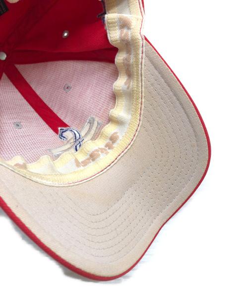 stussy（ステューシー）stussy (ステューシー) 90sロゴ刺繍キャップ レッド サイズ:L-XLの古着・服飾アイテム